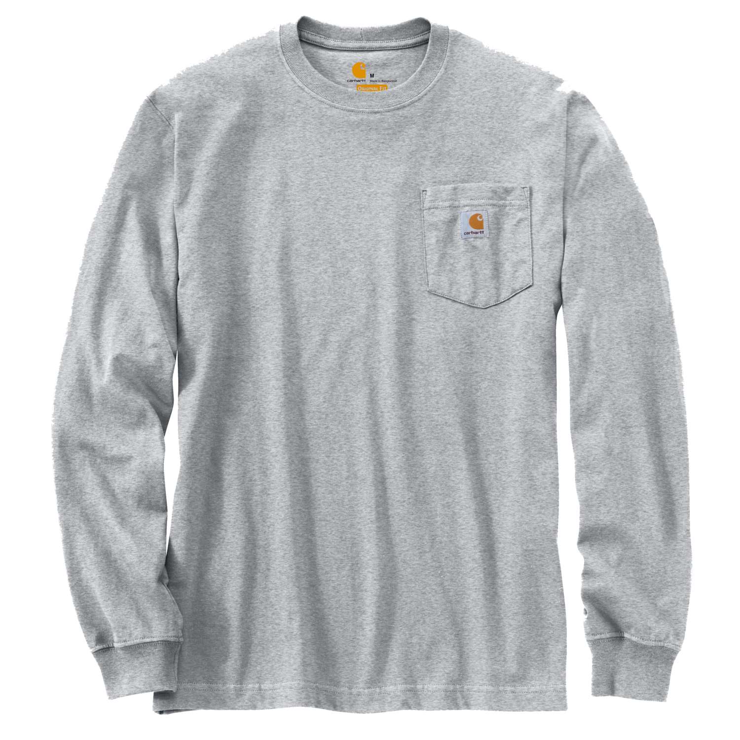 Carhartt K126 Workwear Pocket Long Sleeve T-Shirt - Heather Grey