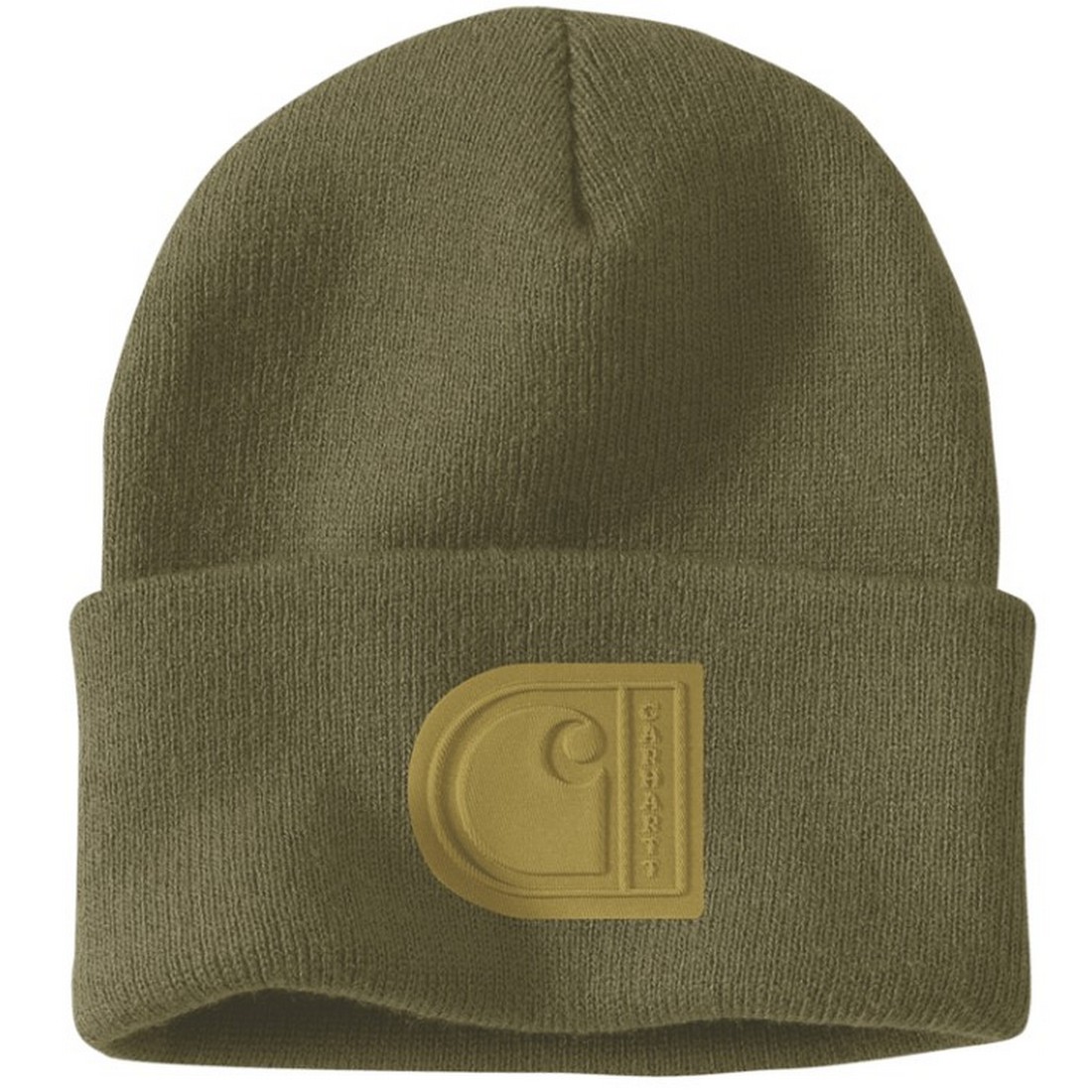 Carhartt 107190 AH7190 Knit Cuffed C Patch Beanie Hat (Dark