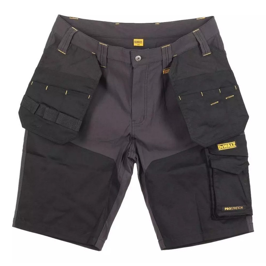 Dewalt Hamden Pro Stretch Work Shorts Dark Grey Black