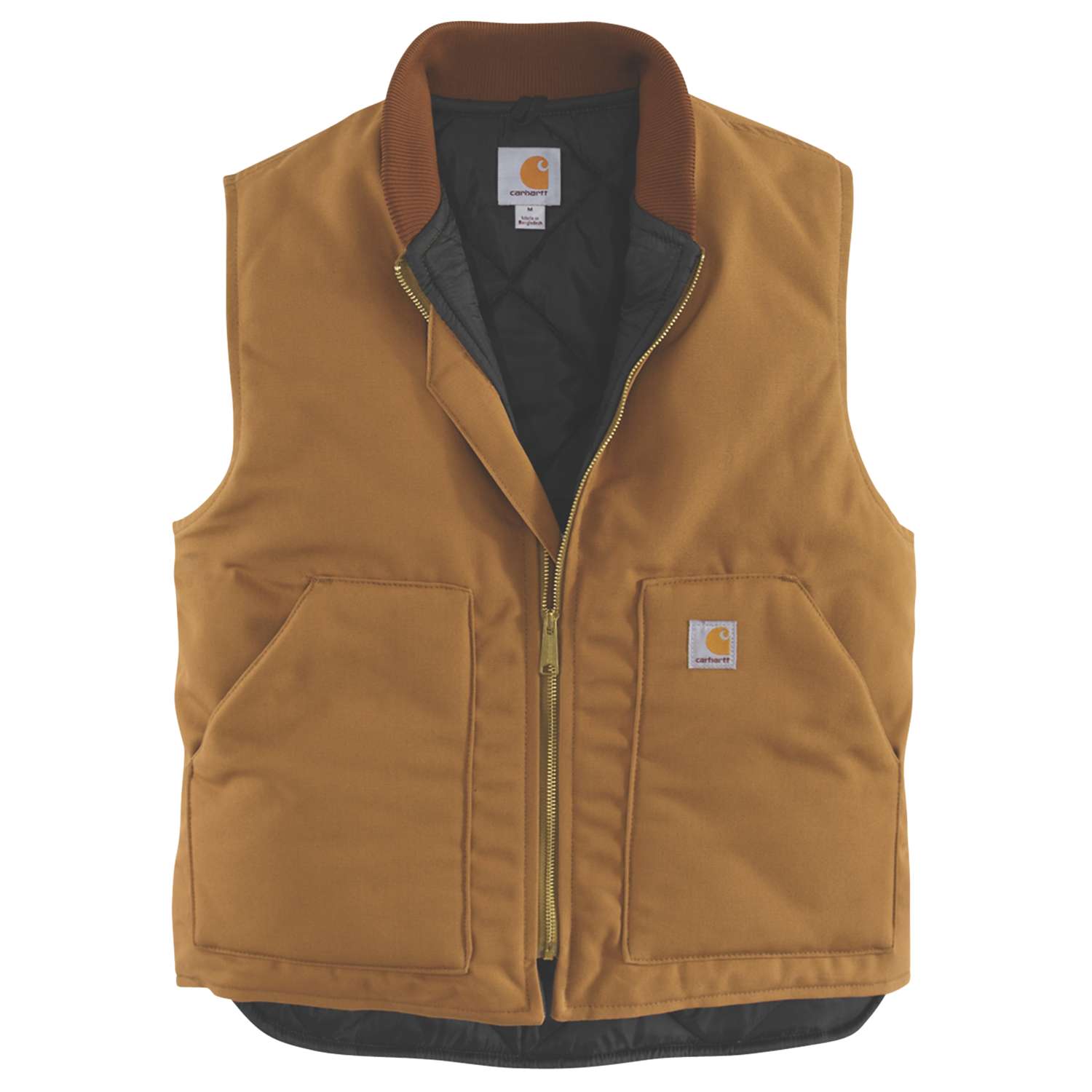 00’s Carhartt Duck vest!! Carhartt 106676 Iconic V01 Firm Duck Insulated Rib Collar Gilet