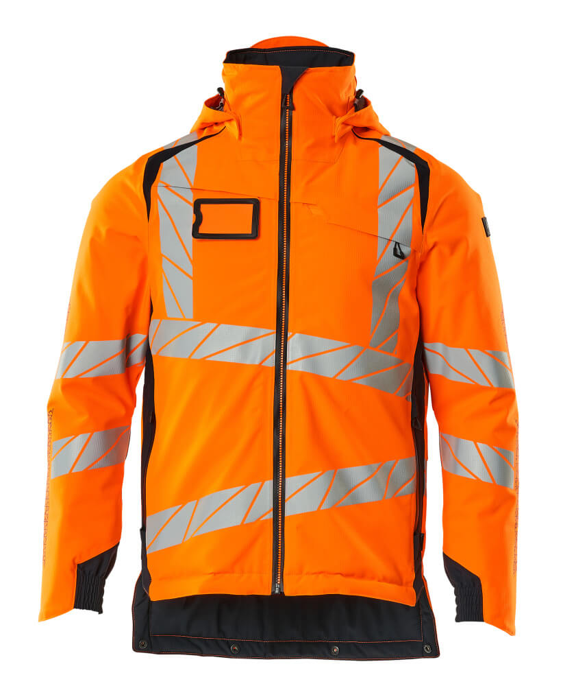 MASCOT 19035 Accelerate Safe Winter Jacket - Mens - Hi-Vis Orange/Dark Navy
