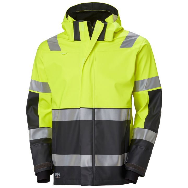 Helly Hansen 70295 Alna 2.0 Rain Jacket - Hi Vis Yellow/Ebony