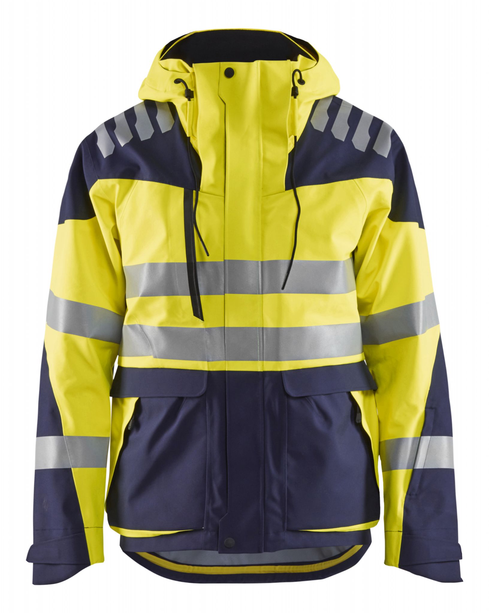 Blaklader 4490 Shell Jacket Hi Vis Evolution Yellow/Navy Blue