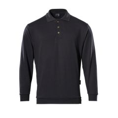 MASCOT 00785 Trinidad Crossover Polo Sweatshirt - Black