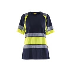 Blaklader 3410 Women's Hi-Vis T-Shirt - Navy Blue/Hi-Vis Yellow