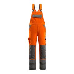 MASCOT 07169 Barras Safe Compete Bib & Brace With Kneepad Pockets - Hi-Vis Orange/Anthracite