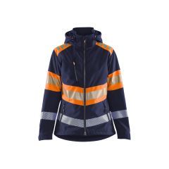 Blaklader 4404 Women's Softshell Jacket Hi-Vis - Navy Blue/Orange
