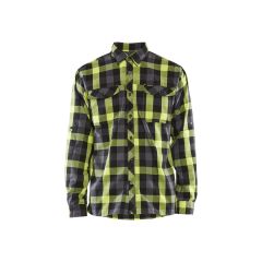Blaklader 3299 Flannel Shirt - Black/Hi-Vis Yellow