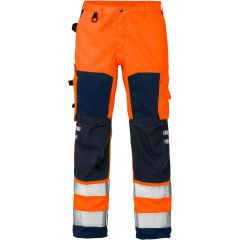 Fristads High Vis Trousers CL 2 - 2026 PLU (Hi-Vis Orange/Navy)