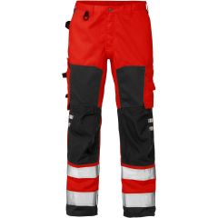 Fristads High Vis Trousers CL 2 - 2026 PLU (Hi-Vis Red/Black)
