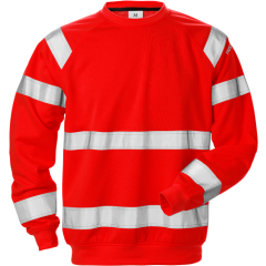 Fristads High Vis Sweatshirt CL 3 - 7446 SHV (Hi-Vis Red)