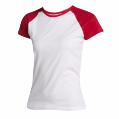 11195 SOL'S Ladies Milky Contrast Baseballl T-Shirt
