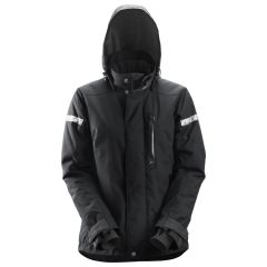 Snickers 1127 AllroundWork, Women's Waterproof 37.5 Insulated Jacket (Black/Black)