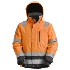 Snickers 1132 High-Vis Class 3 Waterproof 37.5 Insulated Jacket  (High Vis Orange/Black)