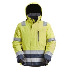 Snickers 1132 High-Vis Class 3 Waterproof 37.5 Insulated Jacket  (High Visibility Yellow/Navy)