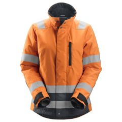 Snickers 1137 AllroundWork, Women's High-Vis 37.5 Insulated Jacket Class 2/3 (High Vis Orange/Steel Grey)