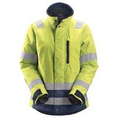 Snickers 1137 AllroundWork, Women's High-Vis 37.5 Insulated Jacket Class 2/3 (High Visibility Yellow/Navy)