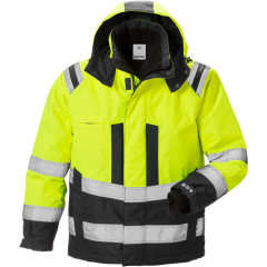 Fristads High Vis Airtech Winter Jacket CL 3 4035 GTT - Waterproof, Windproof, Breathable, Quilted (Hi-Vis Yellow/Black)