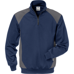 Fristads Half Zip Sweatshirt  - 7048 SHV - (Navy/Grey)