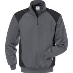 Fristads Half Zip Sweatshirt  - 7048 SHV - (Grey/Black)