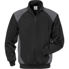 Fristads Half Zip Sweatshirt  - 7048 SHV - (Black/Grey)