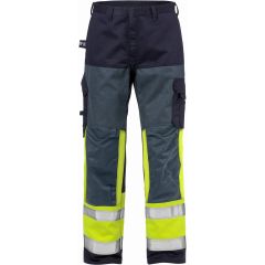 Fristads Flame Multinorm High Vis Trousers CL 1 - 2587 FLAM (Hi-Vis Yellow/Navy)