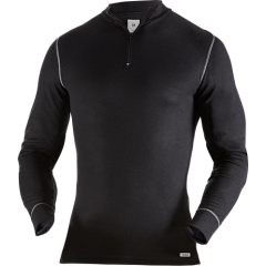 Fristads Half Zip Long Sleeve T-Shirt - 789 OF (Black)