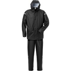 Fristads Rain Set - Waterproof Jacket & Trousers - Lightweight, Stretch - 4099 LRS (Black)