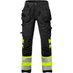 Fristads High Vis Craftsman Stretch Trousers CL 1 - 2706 PLU (Hi-Vis Yellow/Black)