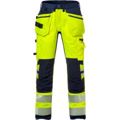Fristads High Vis Craftsman Stretch Trousers CL 2 - 2707 PLU (Hi-Vis Yellow/Navy)
