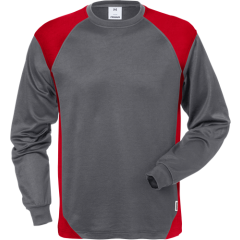 Fristads Long Sleeve T-Shirt - 7071 THV (Grey/Red)