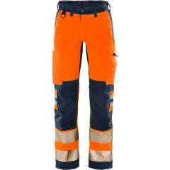 Fristads High Vis Stretch Trousers CL 2 - 2712 PLU (Hi-Vis Orange/Navy)