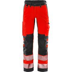 Fristads High Vis Trousers - 2712 PLU - (Hi-Vis Red/Black)