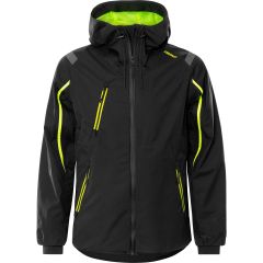 Fristads Gore-Tex Shell Jacket - 4864 GXP - Waterproof, Windproof (Black/Hi-Vis Yellow)