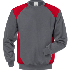 Fristads Stretch Sweatshirt  - 7148 SHV (Grey/Red)
