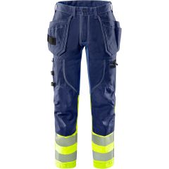 Fristads High Vis Craftsman Stretch Trousers CL 1 - 2608 FASG (Hi-Vis Yellow/Navy)