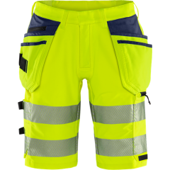 Fristads Hi Vis Green Craftsman Stretch Shorts CL 2 - 2646 GST (Hi-Vis Yellow/Navy)