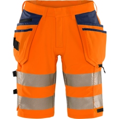 Fristads Hi Vis Green Craftsman Stretch Shorts CL 2 - Rail Spec - 2646 GST (Hi-Vis Orange/Navy)