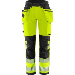 Fristads High Vis Green Craftsman Stretch Trousers Womens CL 2 - 2664 GSTP (Hi-Vis Yellow/Black)