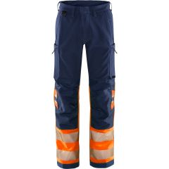 Fristads High Vis Green Stretch Trousers CL 1 - 2647 GSTP (Hi-Vis Orange/Navy)