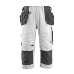 Mascot 14349 Lindau 3/4 Length Trousers with Holster Pockets - White/Dark Anthracite