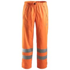 Snickers 8243 High-Vis PU Rain Trousers, Class 2 (High Vis Orange)