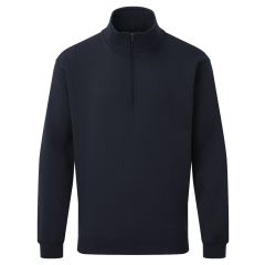 Fort Workwear Workforce 1/4 Zip Sweatshirt - Brushed Fleece Inner - Navy Blue