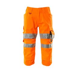 Mascot 17549 3/4 Length Trousers with Kneepad Pockets - Unisex - Hi-Vis Orange