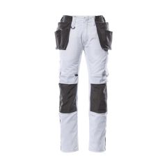 MASCOT 17631 Kassel Unique Trousers With Holster Pockets - White/Dark Anthracite