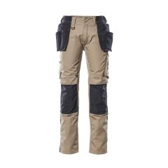 MASCOT 17631 Kassel Unique Trousers With Holster Pockets - Light Khaki/Black