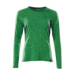 MASCOT 18091 Accelerate T-Shirt, Long-Sleeved - Womens - Grass Green-Flecked/Green