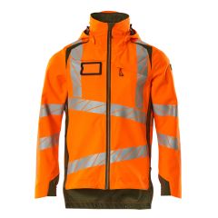 MASCOT 19001 Accelerate Safe Outer Shell Jacket - Mens - Hi-Vis Orange/Moss Green