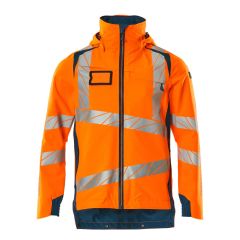 MASCOT 19001 Accelerate Safe Outer Shell Jacket - Mens - Hi-Vis Orange/Dark Petroleum