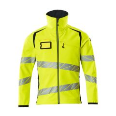 MASCOT 19002 Accelerate Safe Softshell Jacket - Mens - Hi-Vis Yellow/Dark Navy